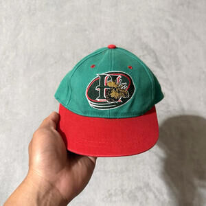 Vintage Starter Halifax Mooseheads Snapback Hat Green Red Youth